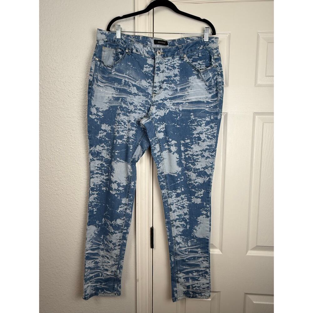 Ashley Stewart Acid Wash Skinny Jeans Women’s Size 18/20 Blue Stretch Denim